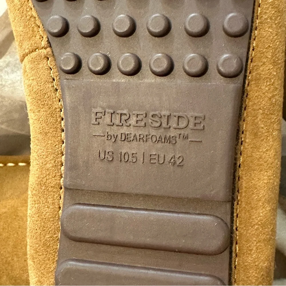 NEW Fireside by Dearfoams Shearling Moccasin Slippers Men’s 10.5